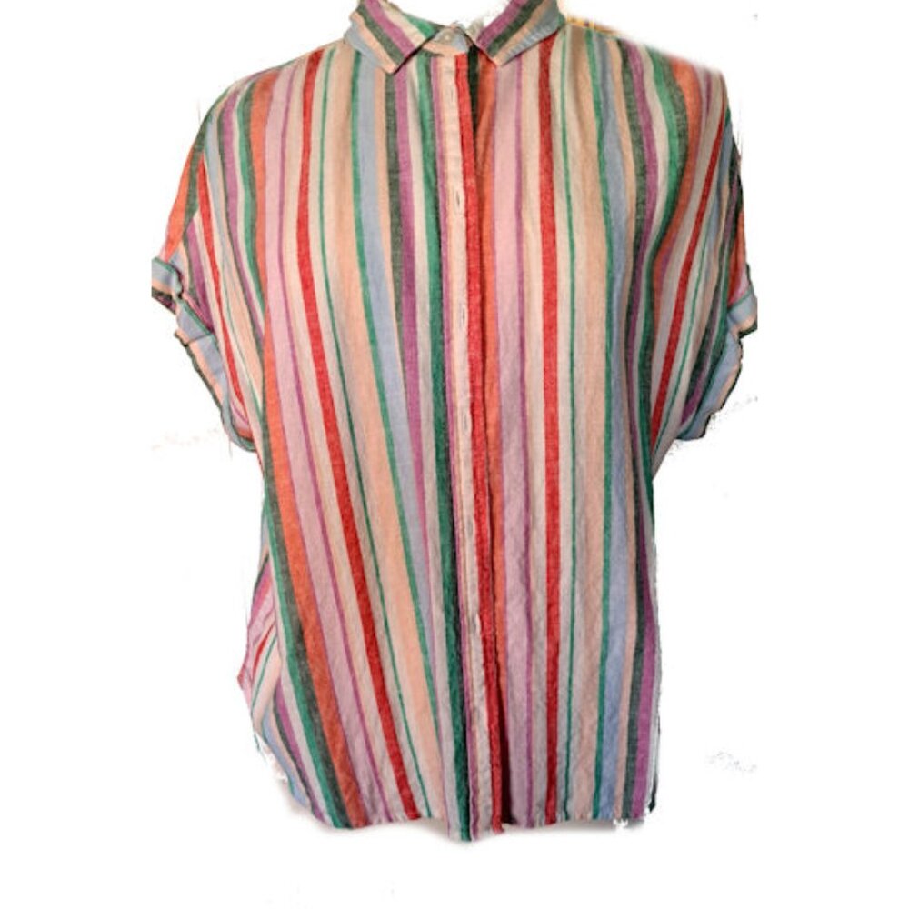 TIME TRU, COTTON AND 47%LYOCELL,  MULTI COLORED, SIZE L